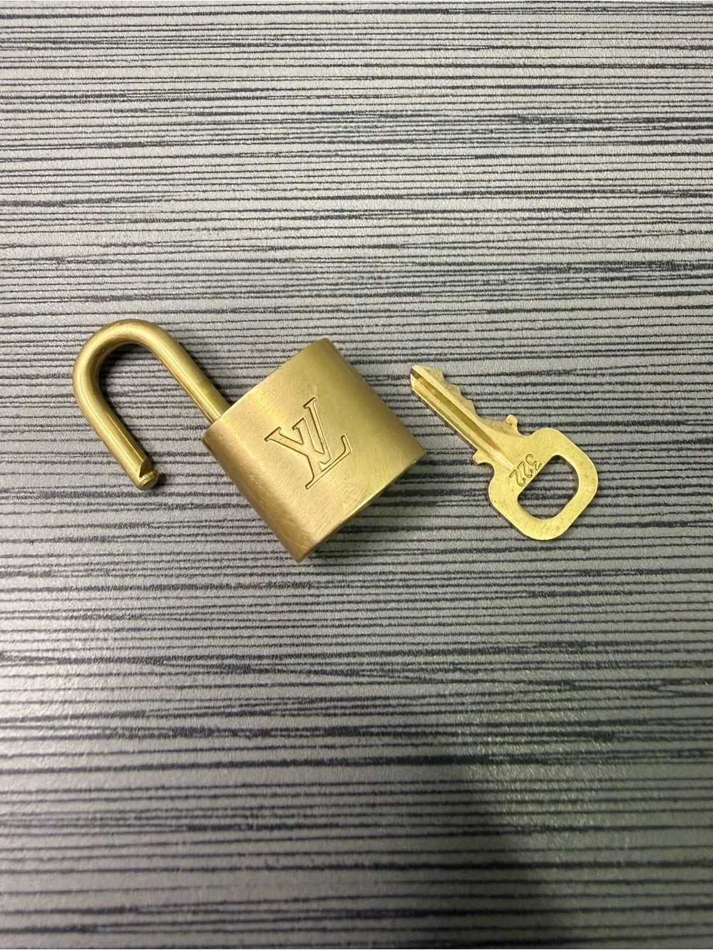 Louis Vuitton Gold Tone Lock And Key #322